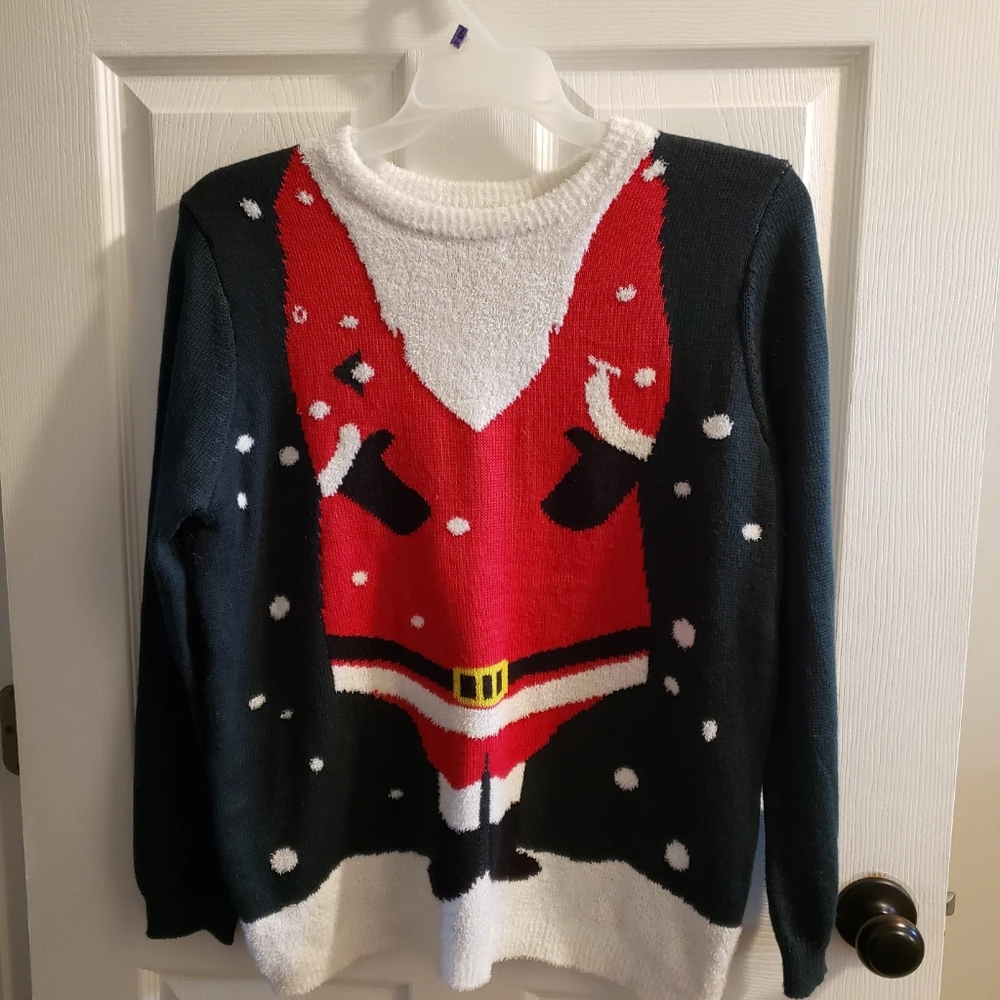 L Womens Poof by NY Ugly Christmas Sweater